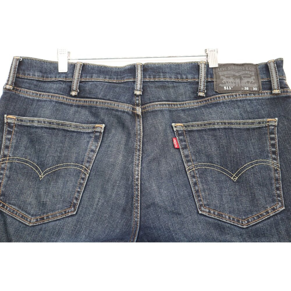 Levis 511 Mens Slim Fit Jeans W38 L30 Dark Wash Denim